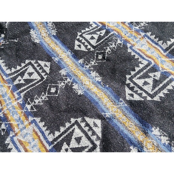 Pendleton Vintage Fit Blue Black Aztec Wool Jacket Size Medium Button Womans - Picture 8 of 13